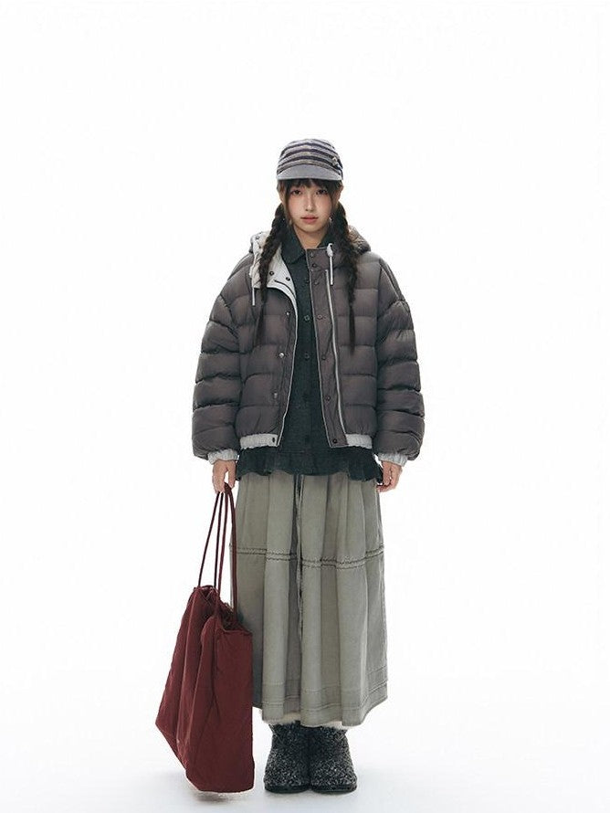 NAPSNAPS Reversible Channel Quilted Hooded Women&