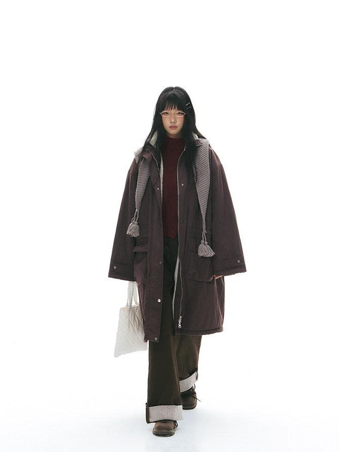 NAPSNAPS Reversible Shearling Stand Collar Women&