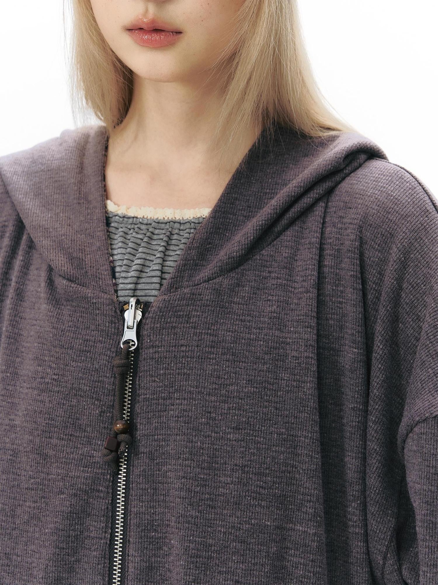 NAPSNAPS Reversible Striped Kangaroo Pocket Drop Shoulder Women&