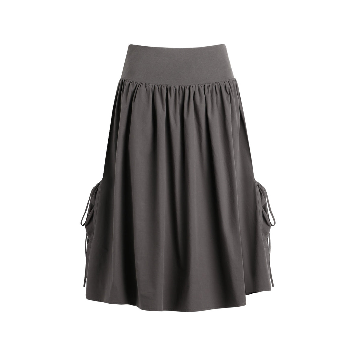 NAPSNAPS_Ribbed_Wide_Waist_Big_Pockets_A_Line_Cotton_Women&