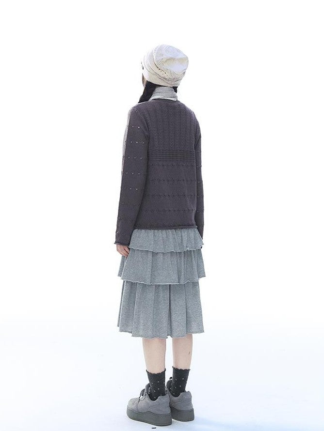 NAPSNAPS Rolled Edge Jacquard Geometric Women&
