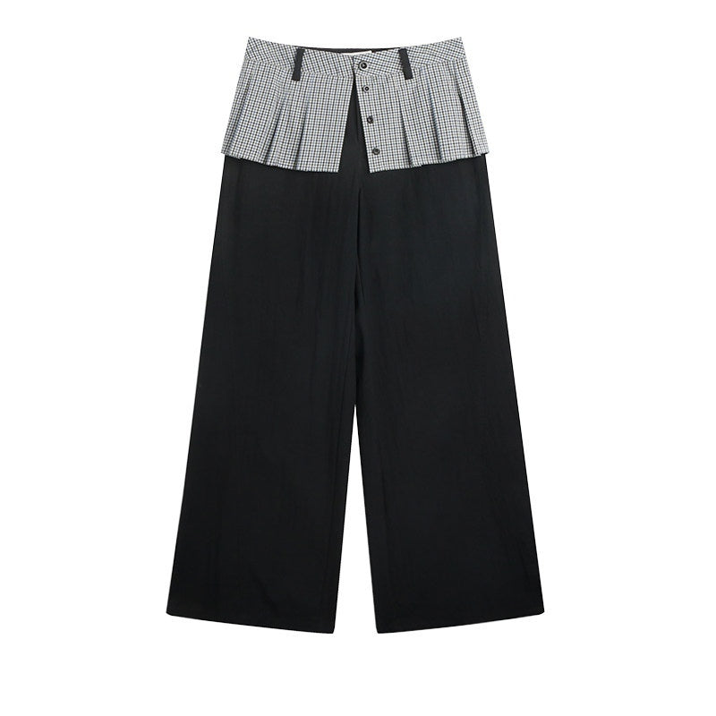 NAPSNAPS_Slanted_Placket_Checked_Splice_Tie_Women&