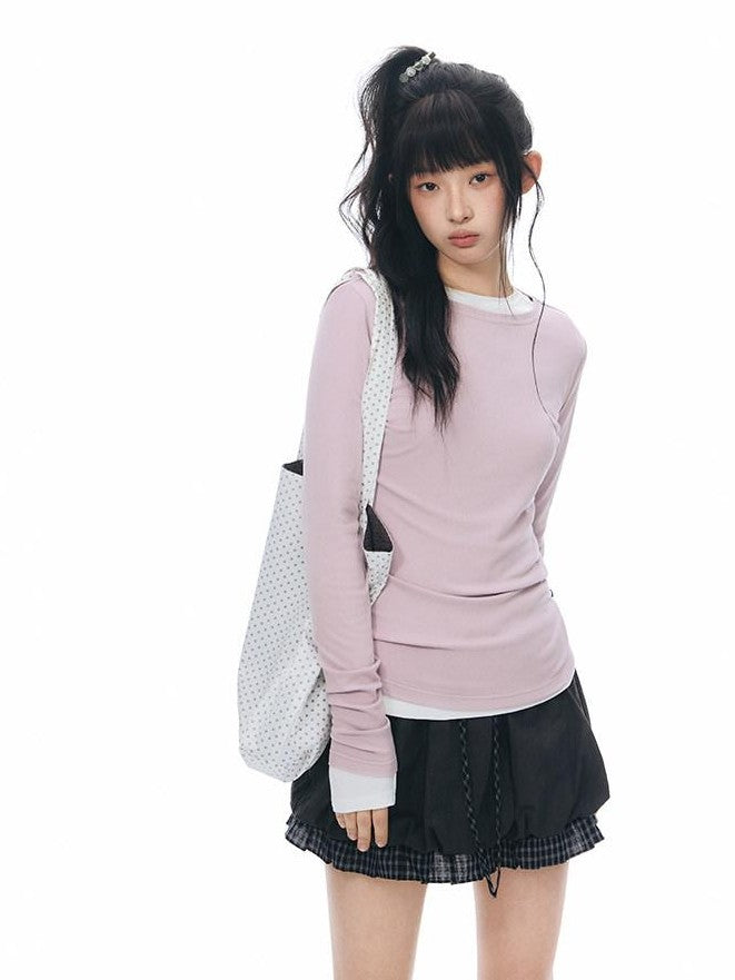 NAPSNAPS Slim Fit Decorative Button Layered Knitted Women&