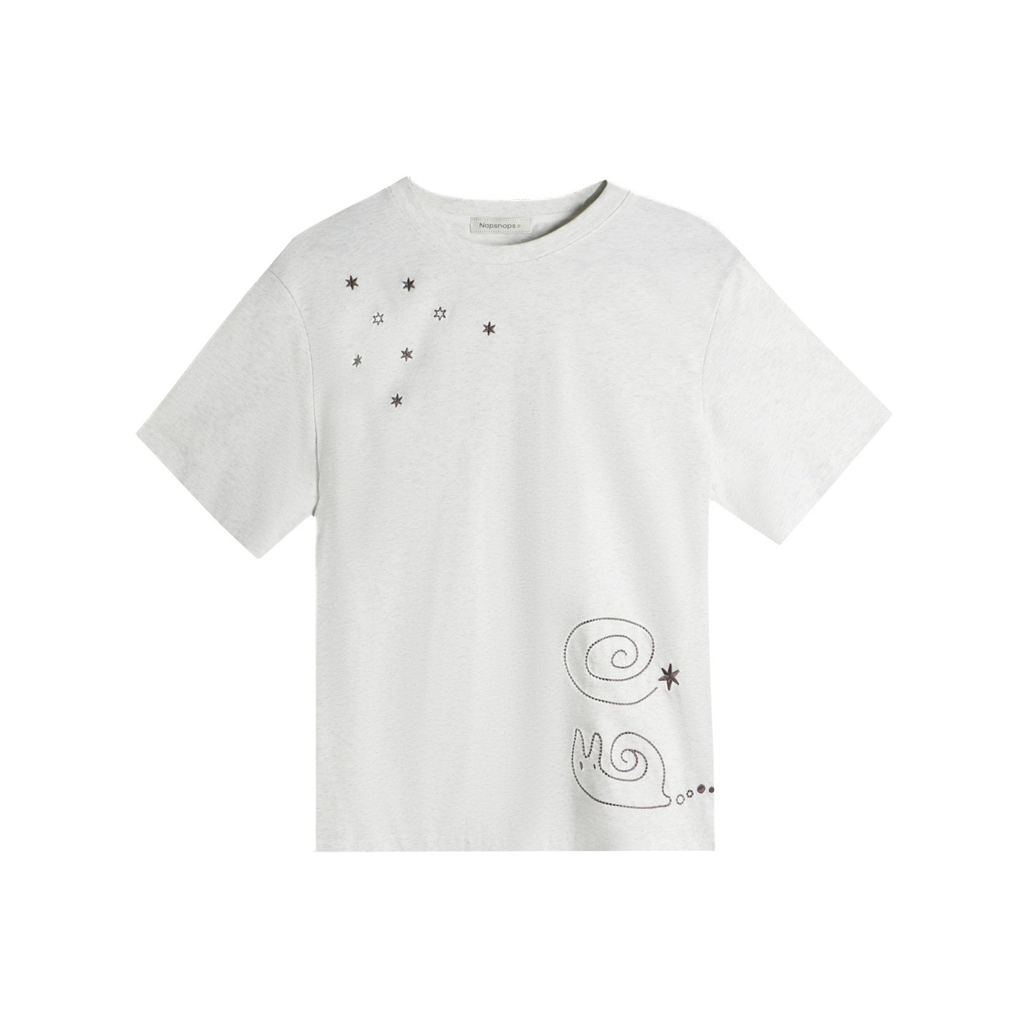 NAPSNAPS_Snail_Embroidered_Oversized_Round_Neck_Women&
