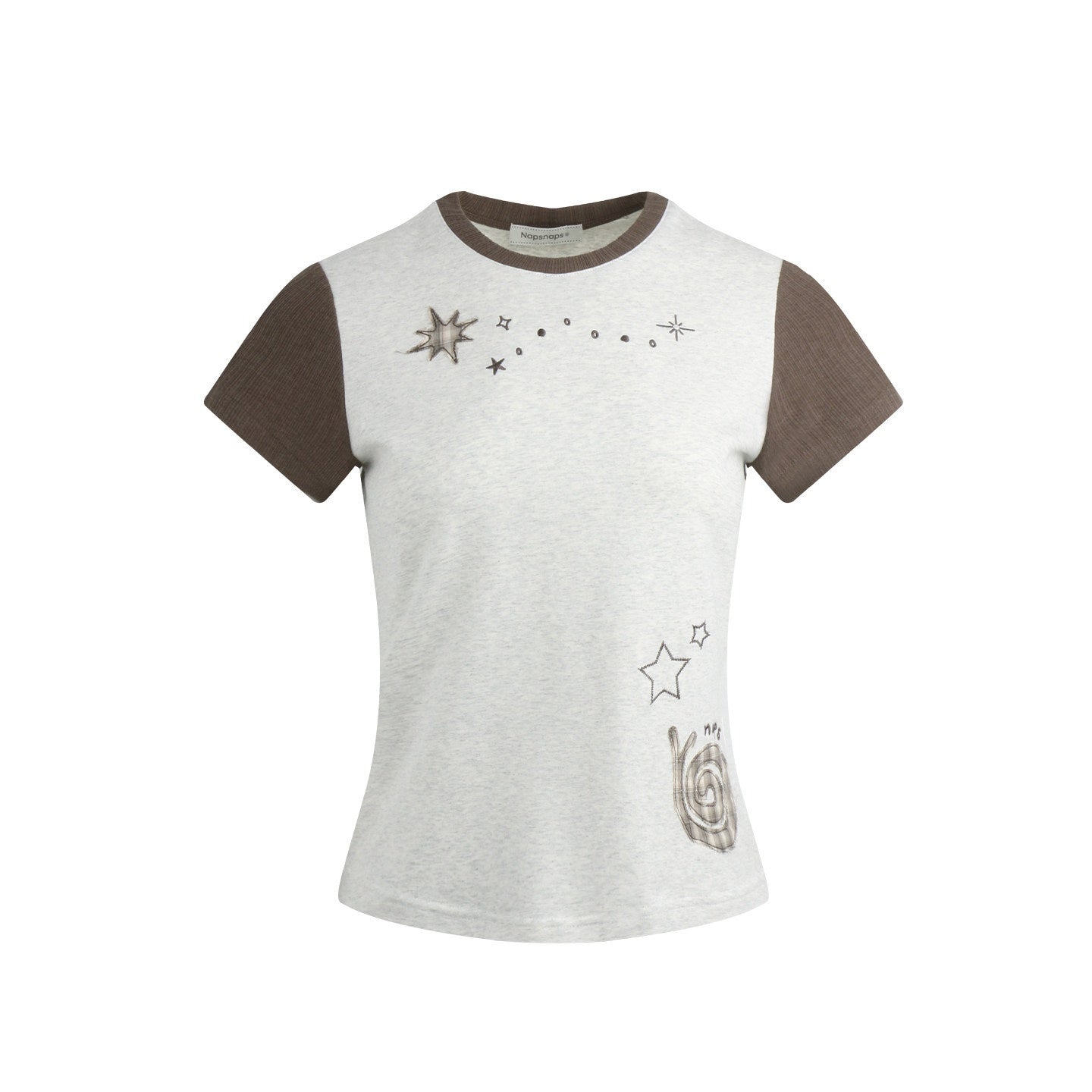 NAPSNAPS_Snail_Patch_Contrast_Embroidery_Women&