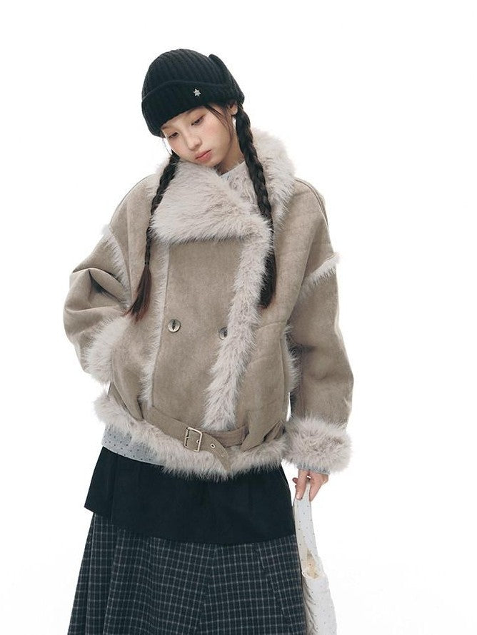 NAPSNAPS Solid Cuffed Thick Warm Foldable Women&
