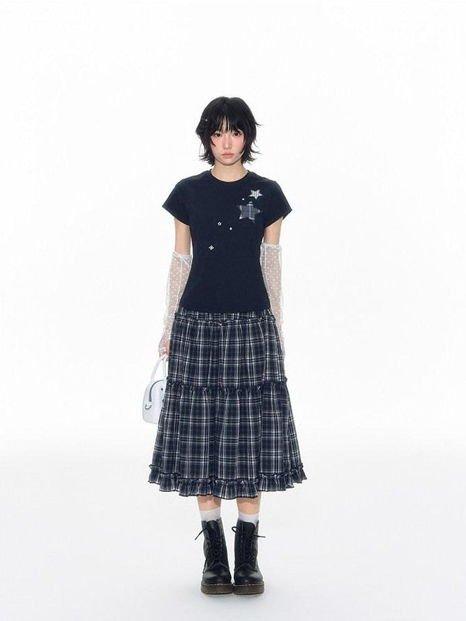 NAPSNAPS Star Applique Embroidery Women&