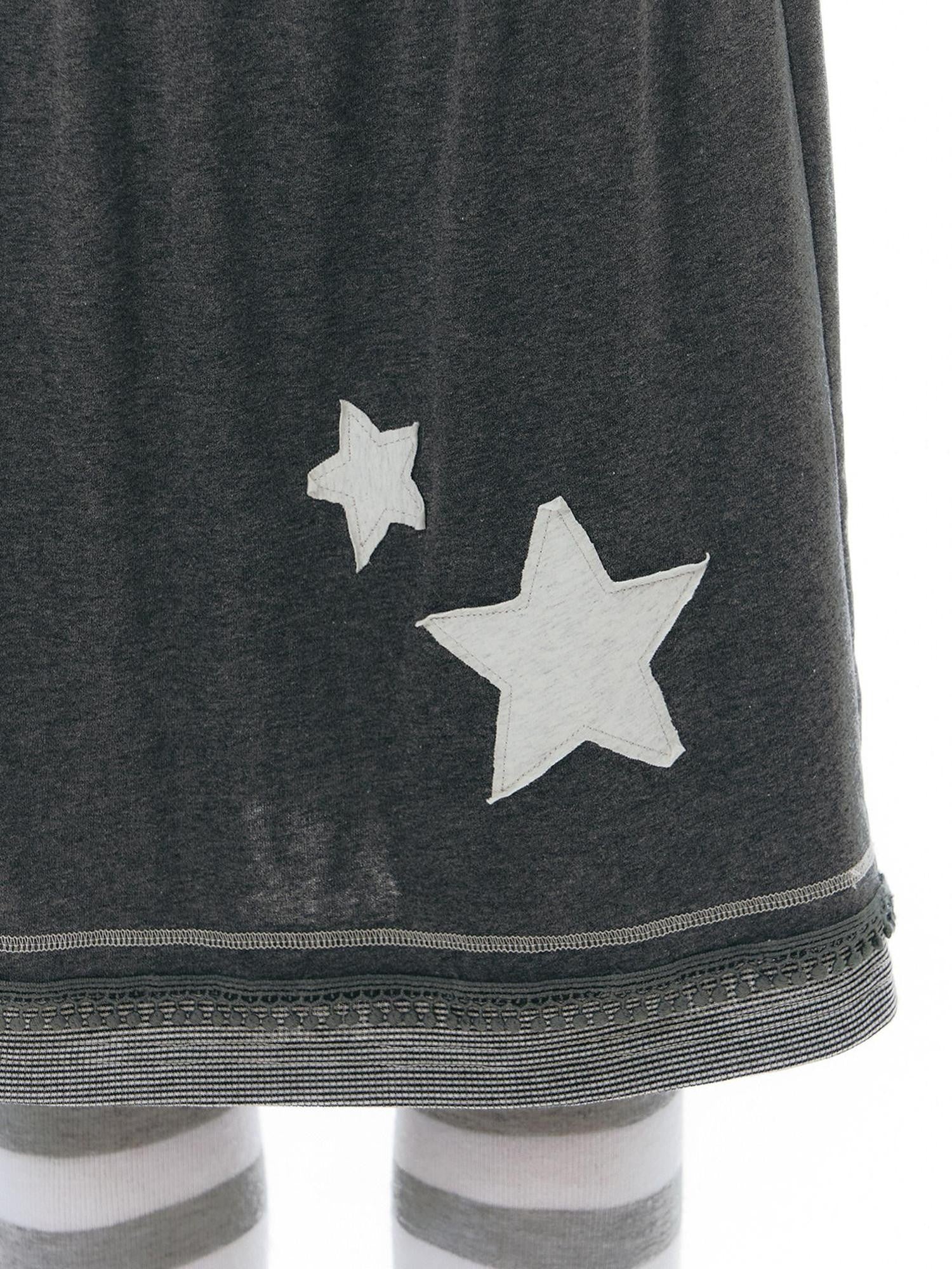 NAPSNAPS Star Applique Knitted Patchwork Women&