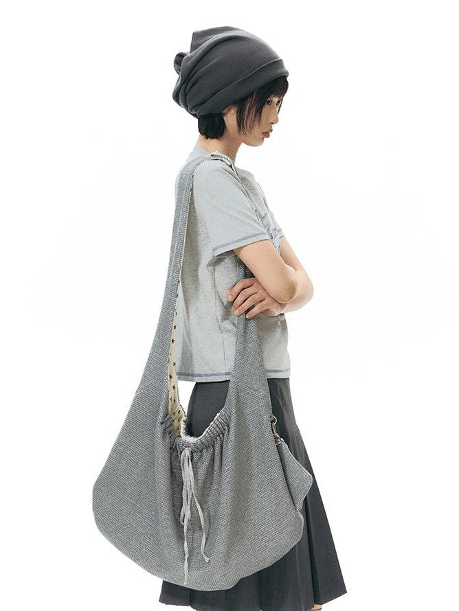 NAPSNAPS Star Grey Plaid Reversible Button Dumpling Women&