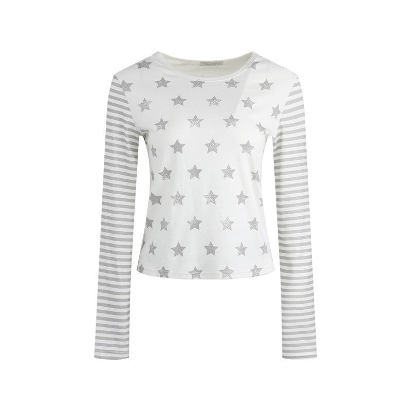 NAPSNAPS_Star_Stripe_Print_Patchwork_Slim_Fit_Women&