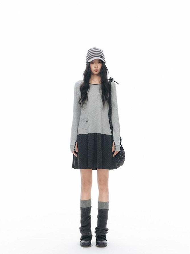 NAPSNAPS Striped Knitted Button Closure Flat Brim Women&