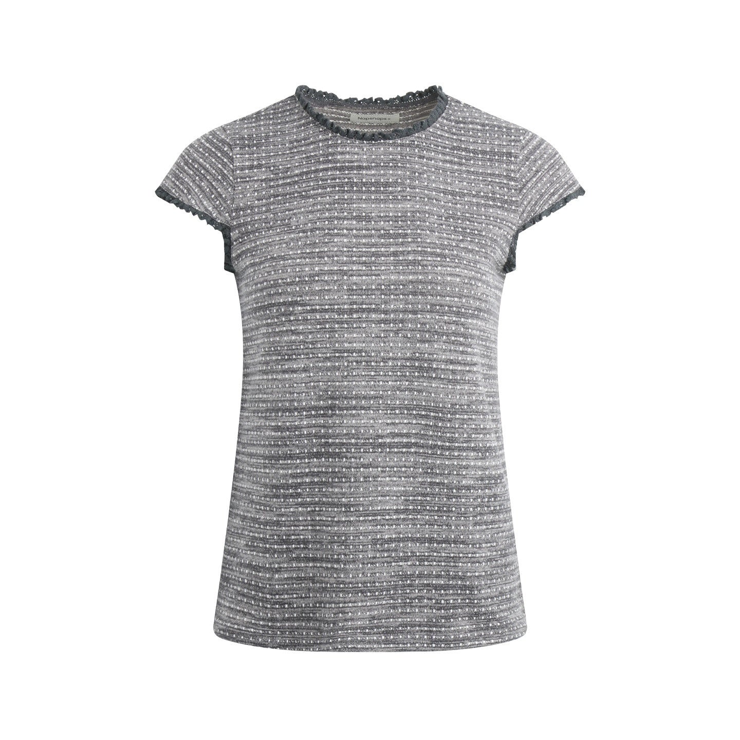 NAPSNAPS_Striped_Lace_Trim_Slim_Waist_Flutter_Sleeve_Women&