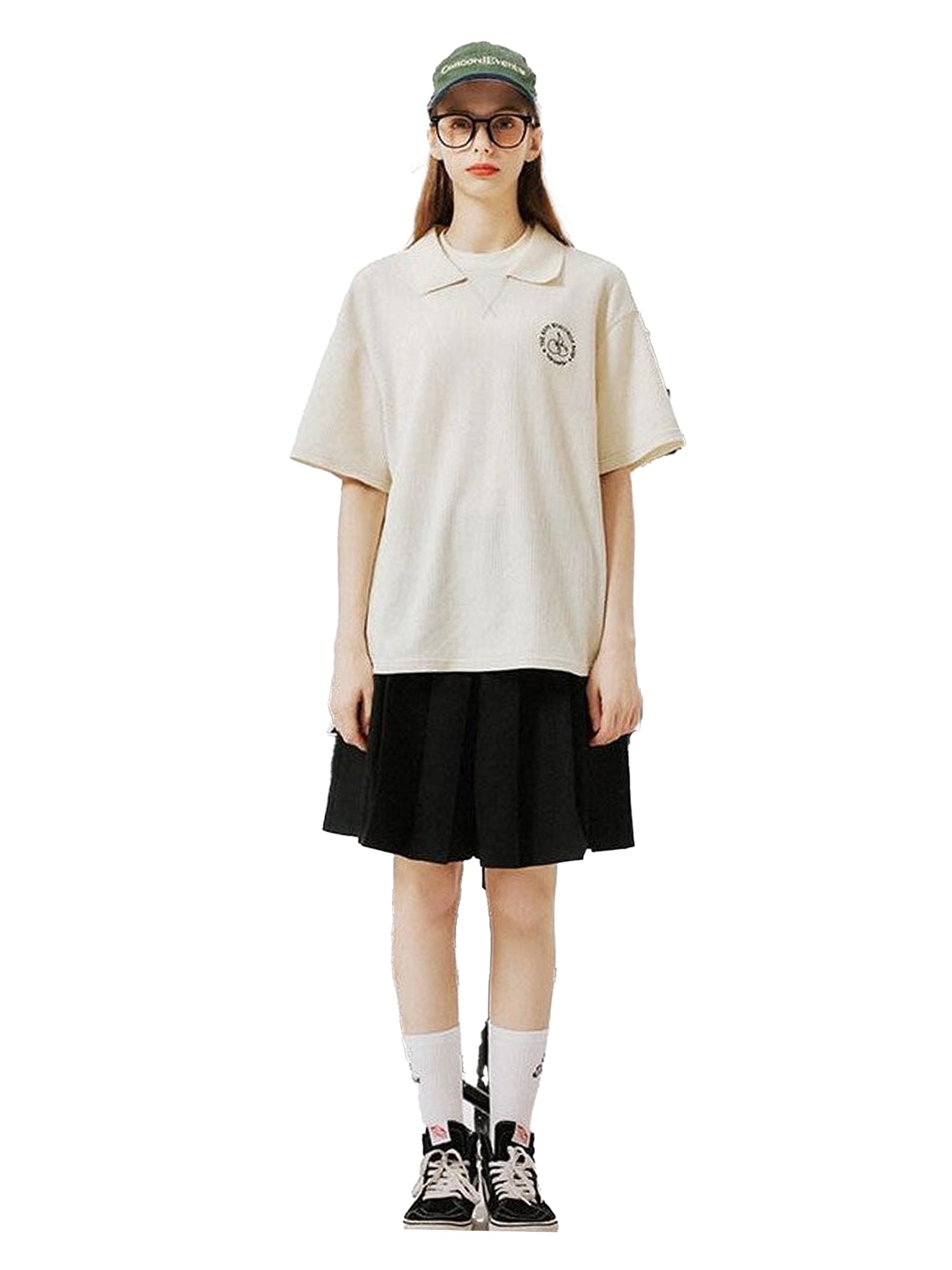NAPSNAPS Sweet College A Line High Waist Side Zipper Women&