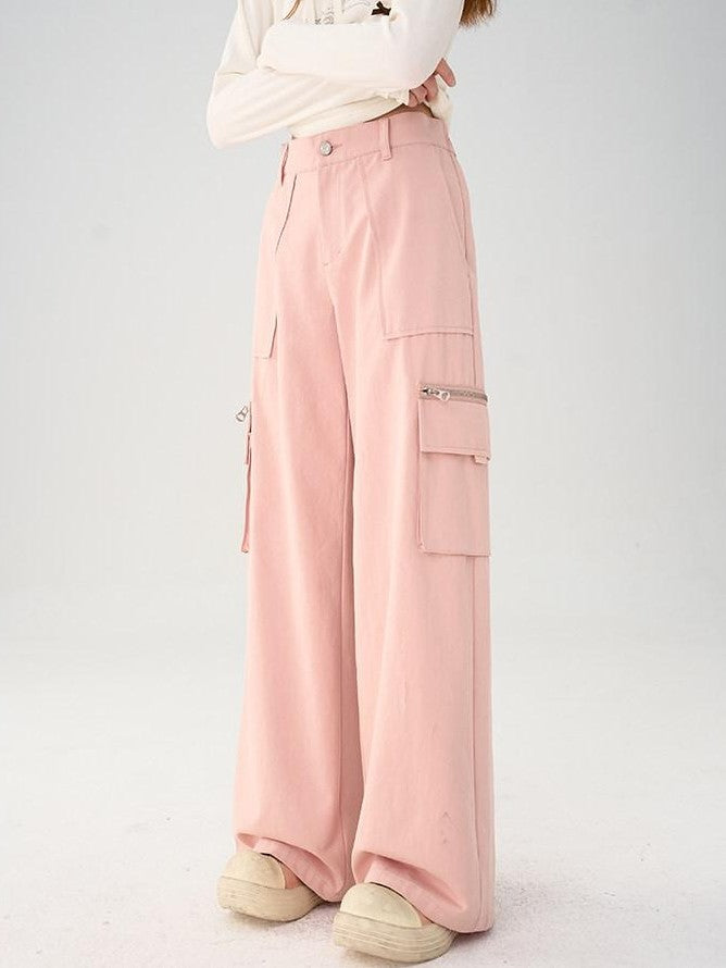 NAPSNAPS Vintage High Waist Elastic Back Pocket Straight Leg Women&