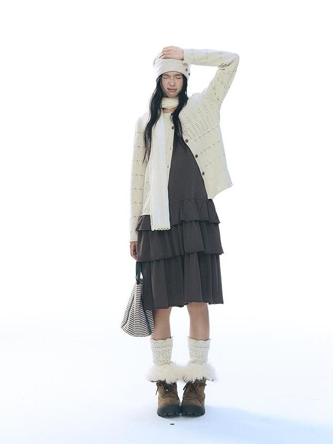 NAPSNAPS Vintage Knit Tiered Women&