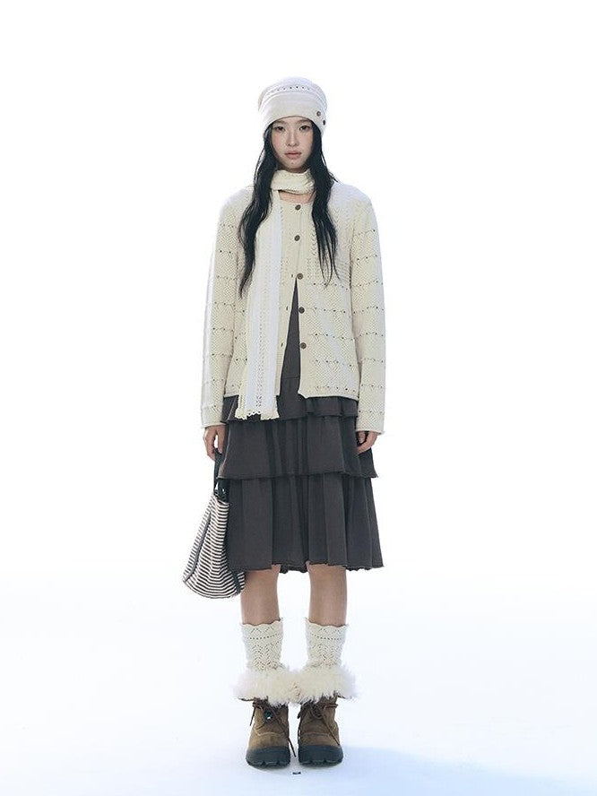 NAPSNAPS Vintage Knit Tiered Women&