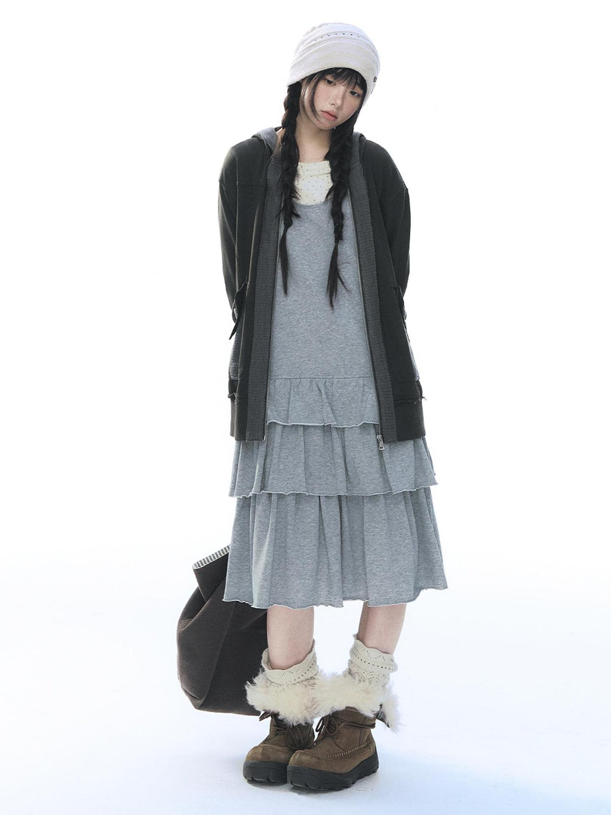 NAPSNAPS Vintage Knit Tiered Women&