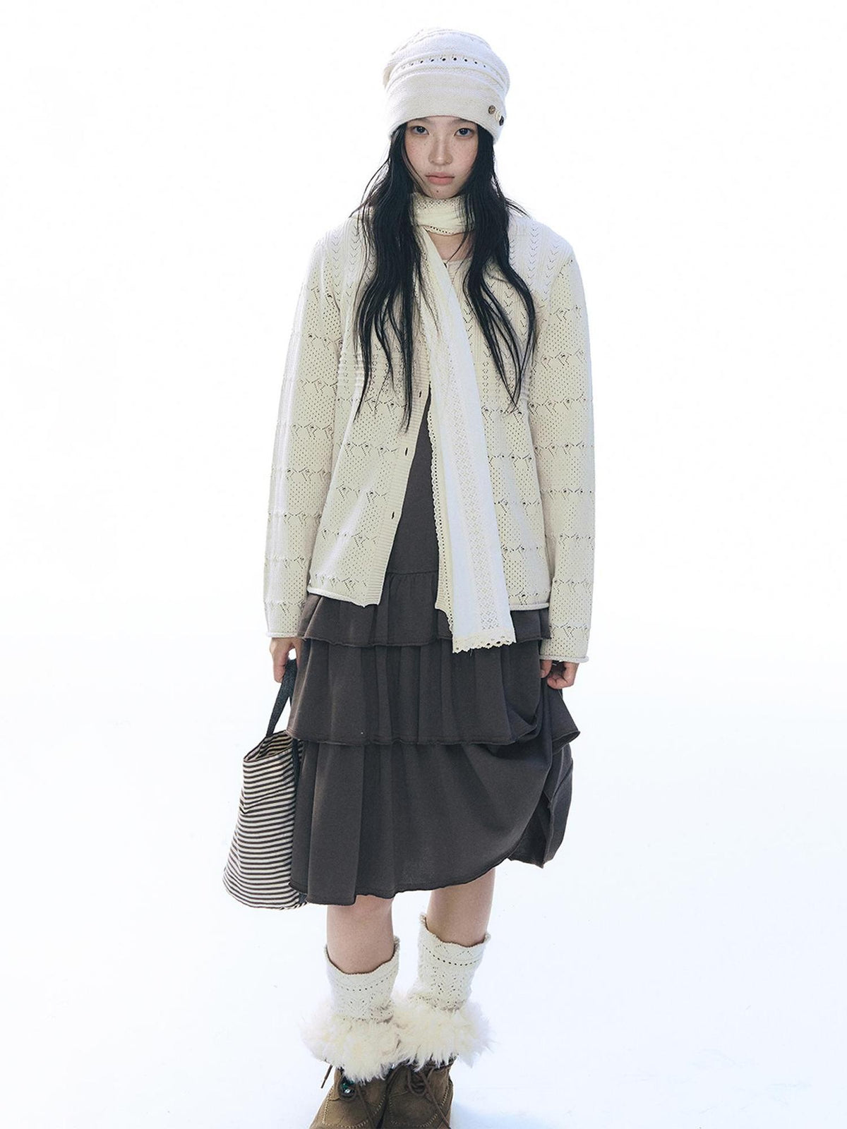 NAPSNAPS Vintage Knit Tiered Women&