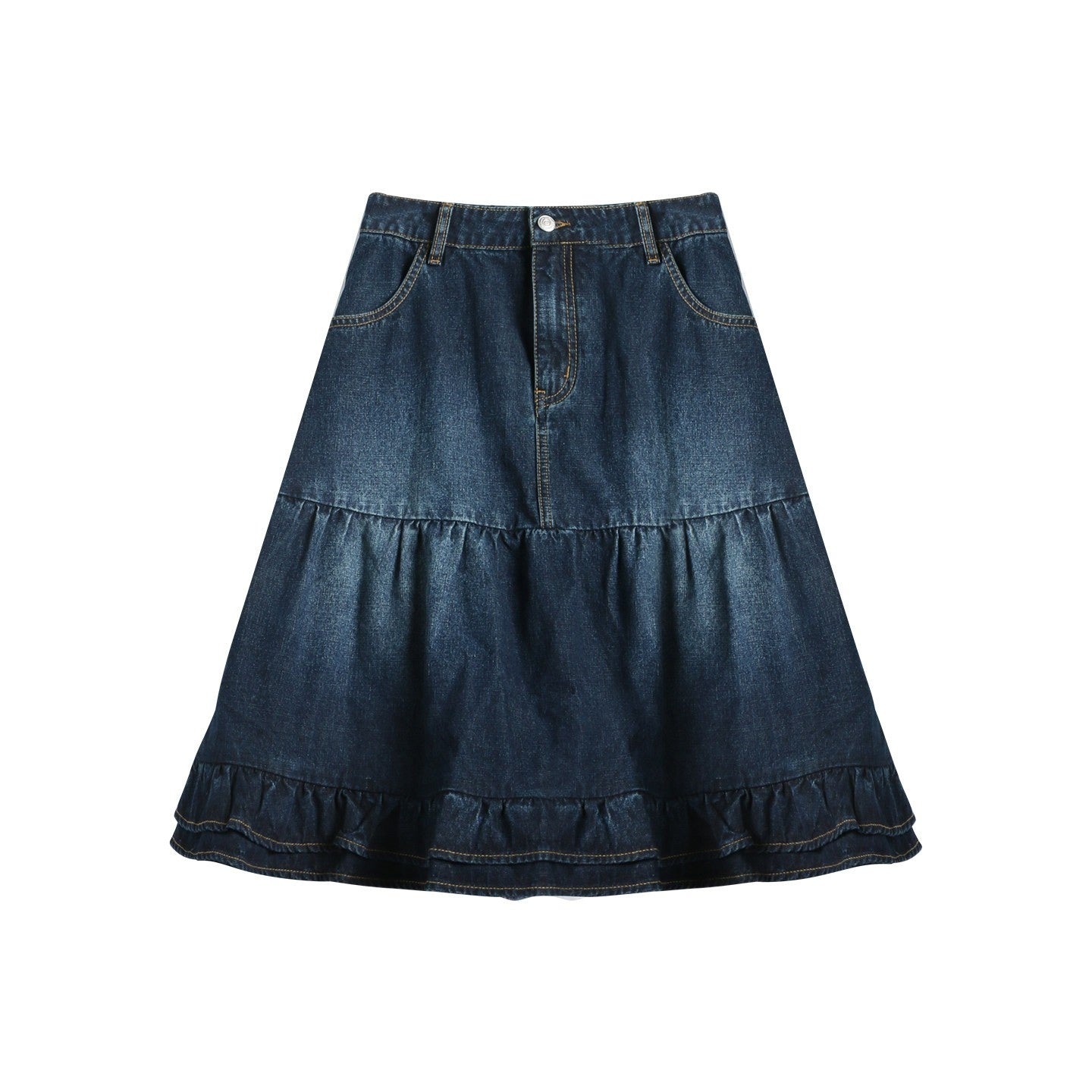 NAPSNAPS_Vintage_Lace_Washed_Denim_Puff_Flared_Women&