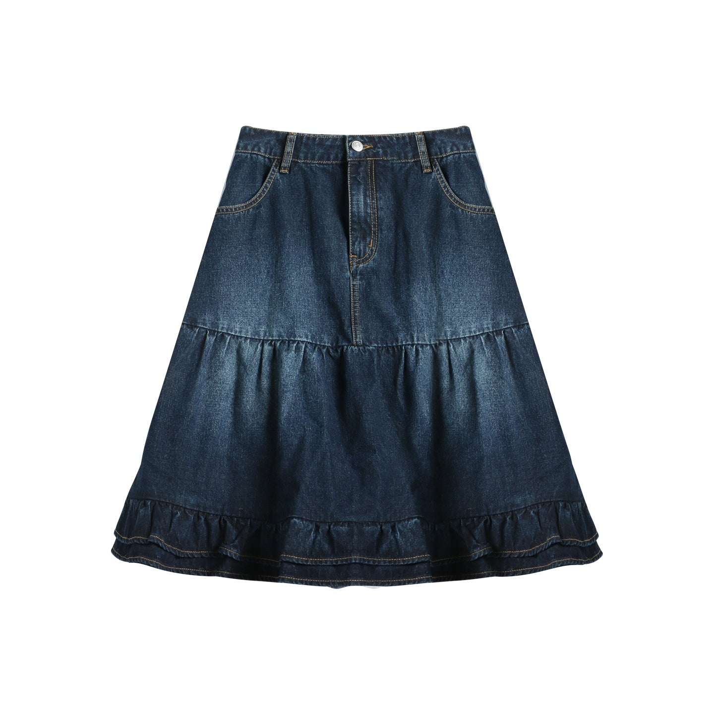 NAPSNAPS_Vintage_Lace_Washed_Denim_Puff_Flared_Women&