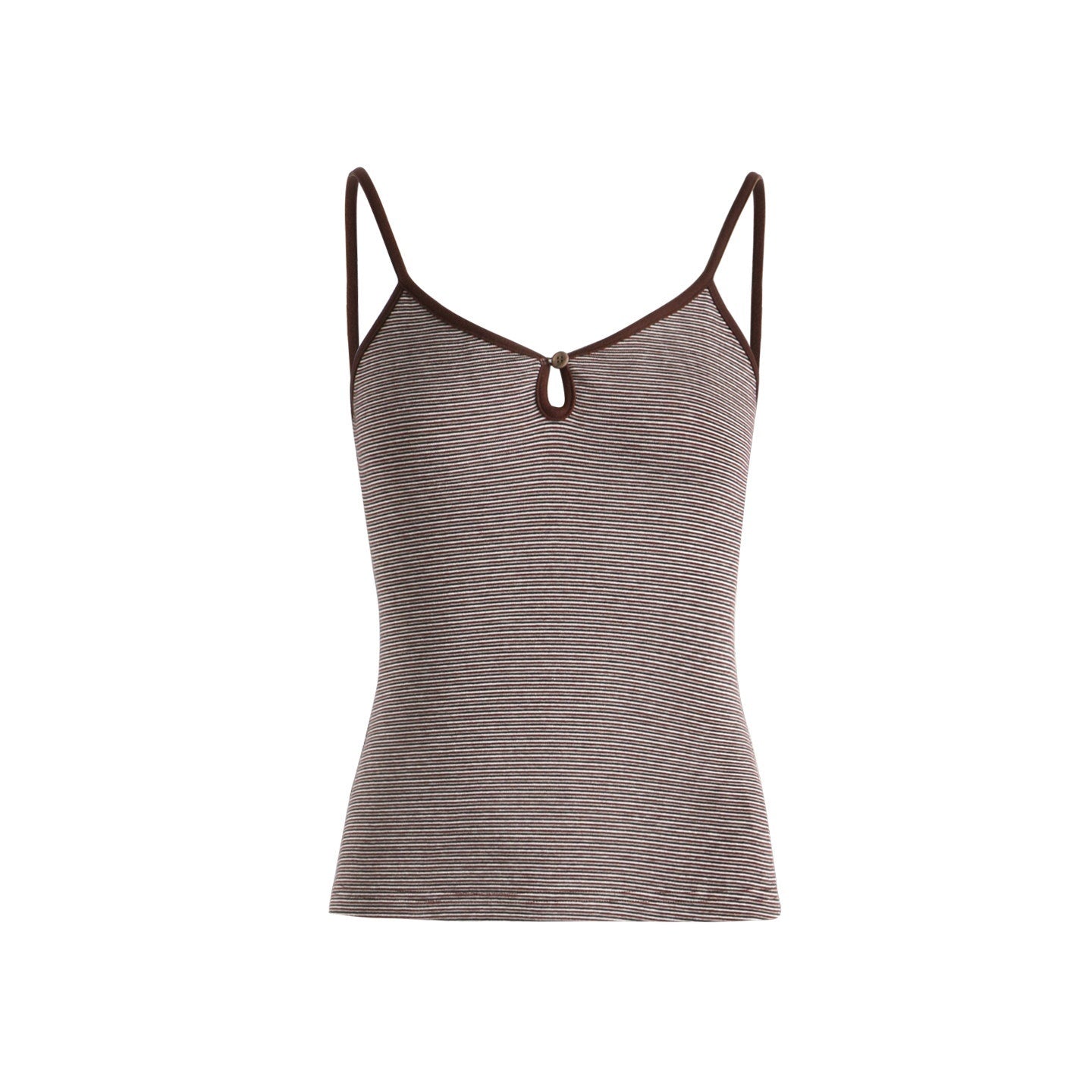 NAPSNAPS_Vintage_Striped_V-neck_Slim_Fit_Stretch_Knit_Women&