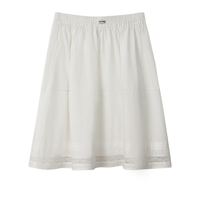 NAPSNAPS_White_Tiered_Pleated_Lace_Panel_Elastic_Waist_Women&