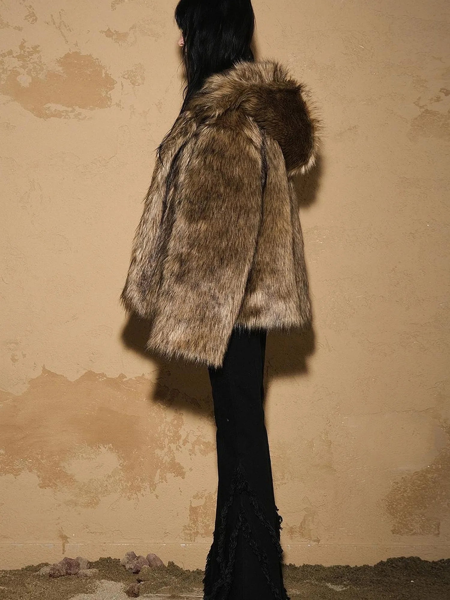 Astro Fleece Hooded Coat V-neck T-shirt Long Sleeve