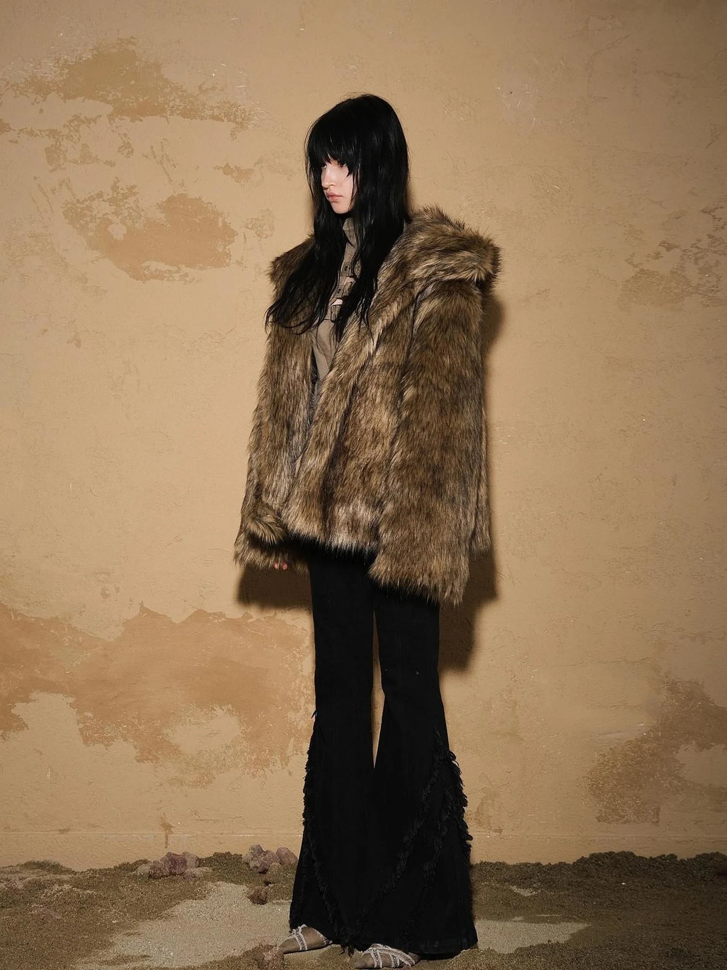 Astro Fleece Hooded Coat V-neck T-shirt Long Sleeve