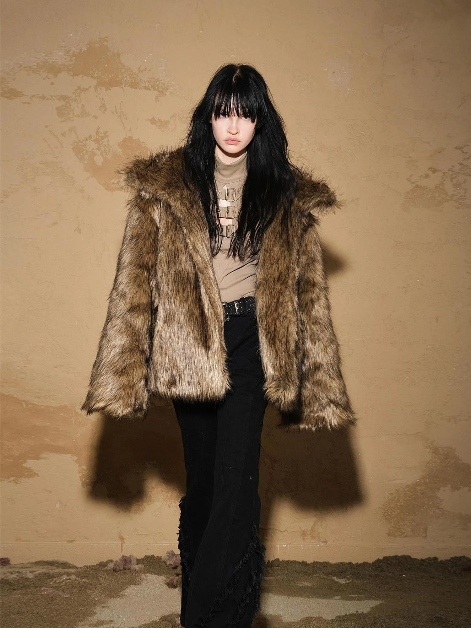 Astro Fleece Hooded Coat V-neck T-shirt Long Sleeve