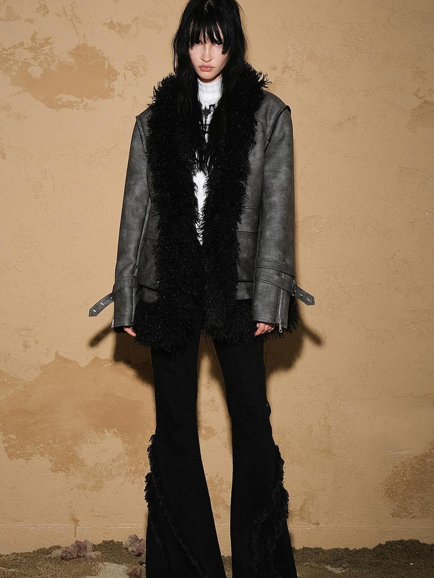 UpdateNN NORTH NODE Astro Patchwork Leather Jacket