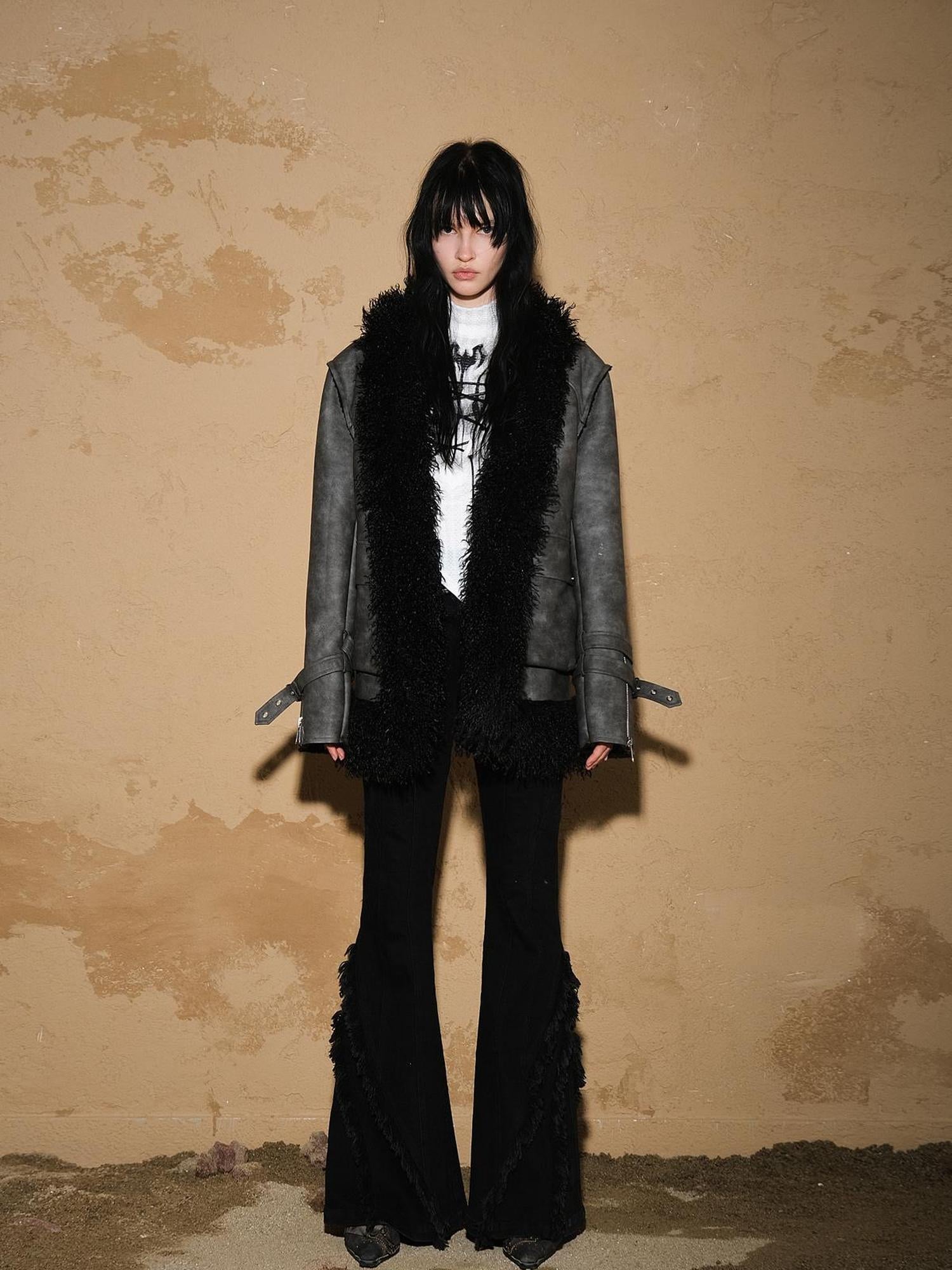 UpdateNN NORTH NODE Astro Patchwork Leather Jacket