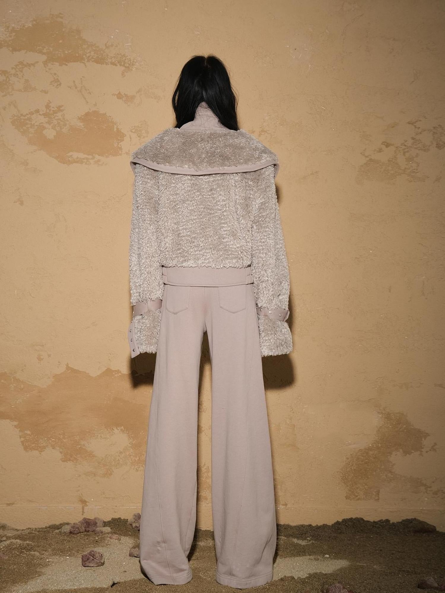 UpdateNN NORTH NODE Astrological Plush Patchwork Cropped Coat
