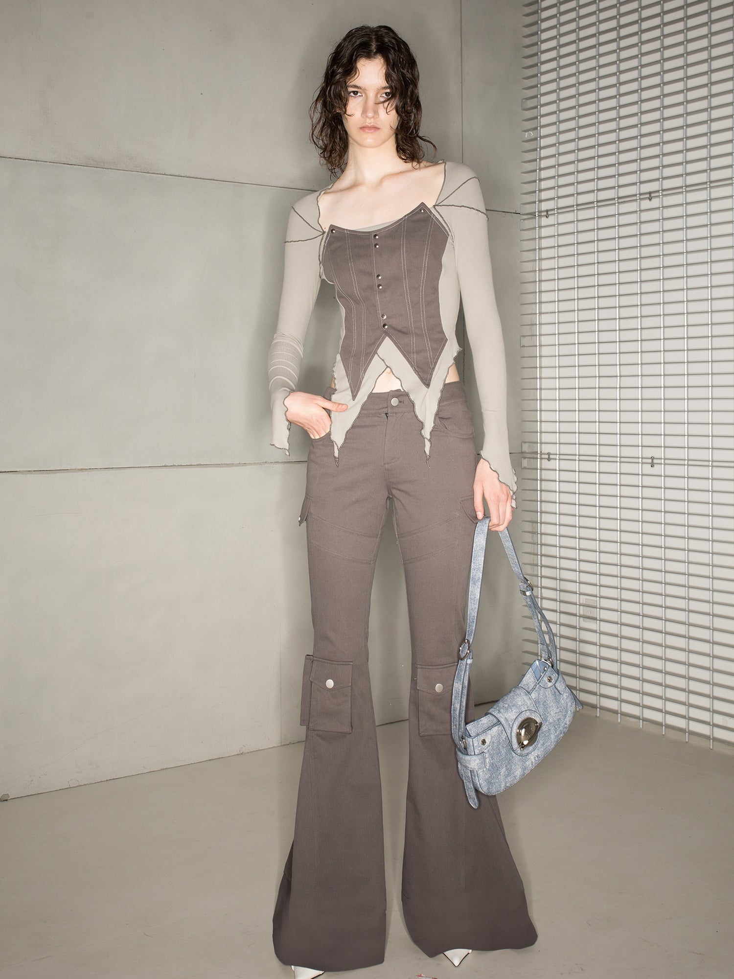 UpdateNN NORTH NODE Astrological Retro Workwear Flared Trousers 2023 Aw