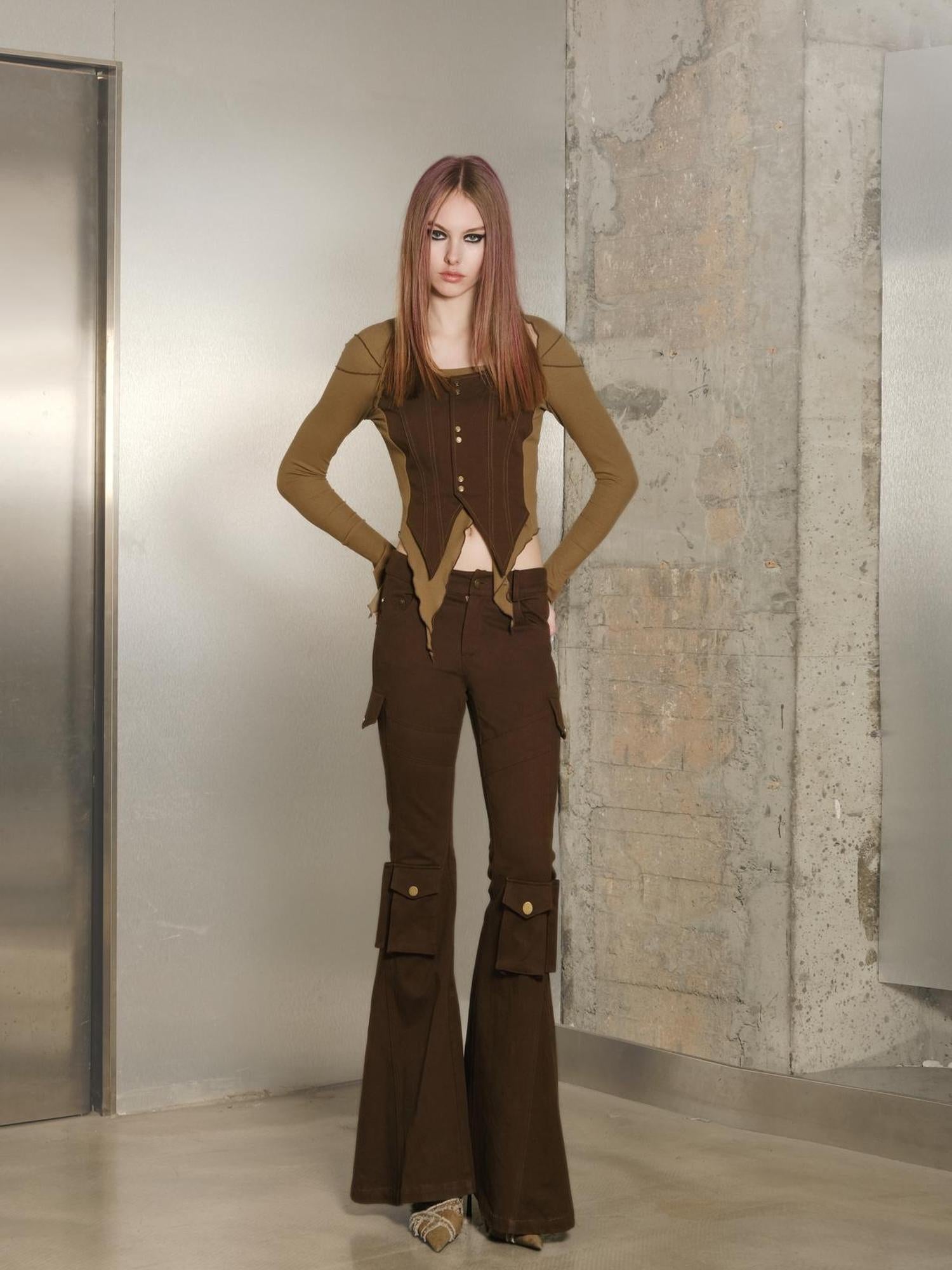 UpdateNN NORTH NODE Astrological Retro Workwear Flared Trousers 2023 Aw