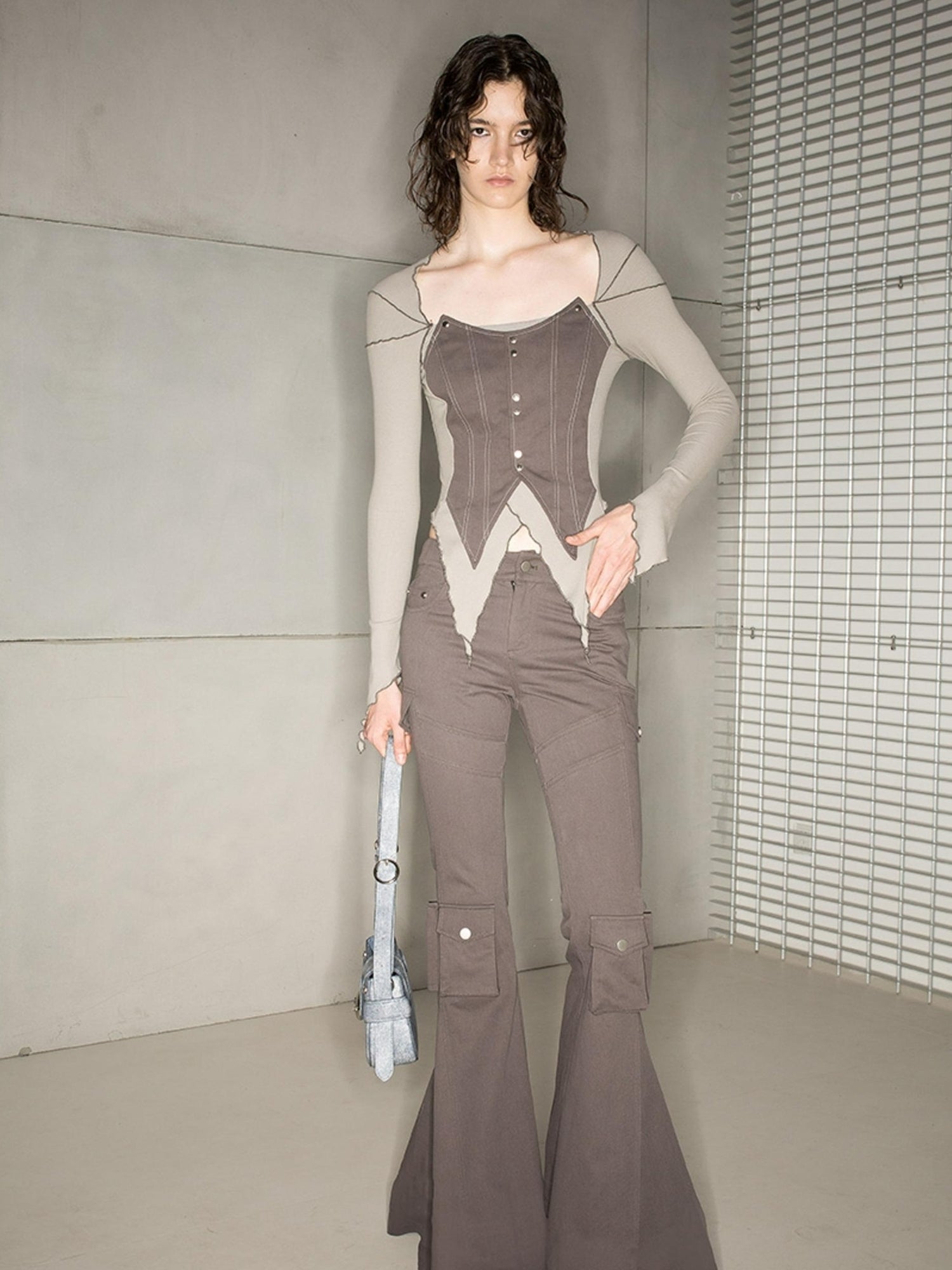 UpdateNN NORTH NODE Astrological Retro Workwear Flared Trousers 2023 Aw