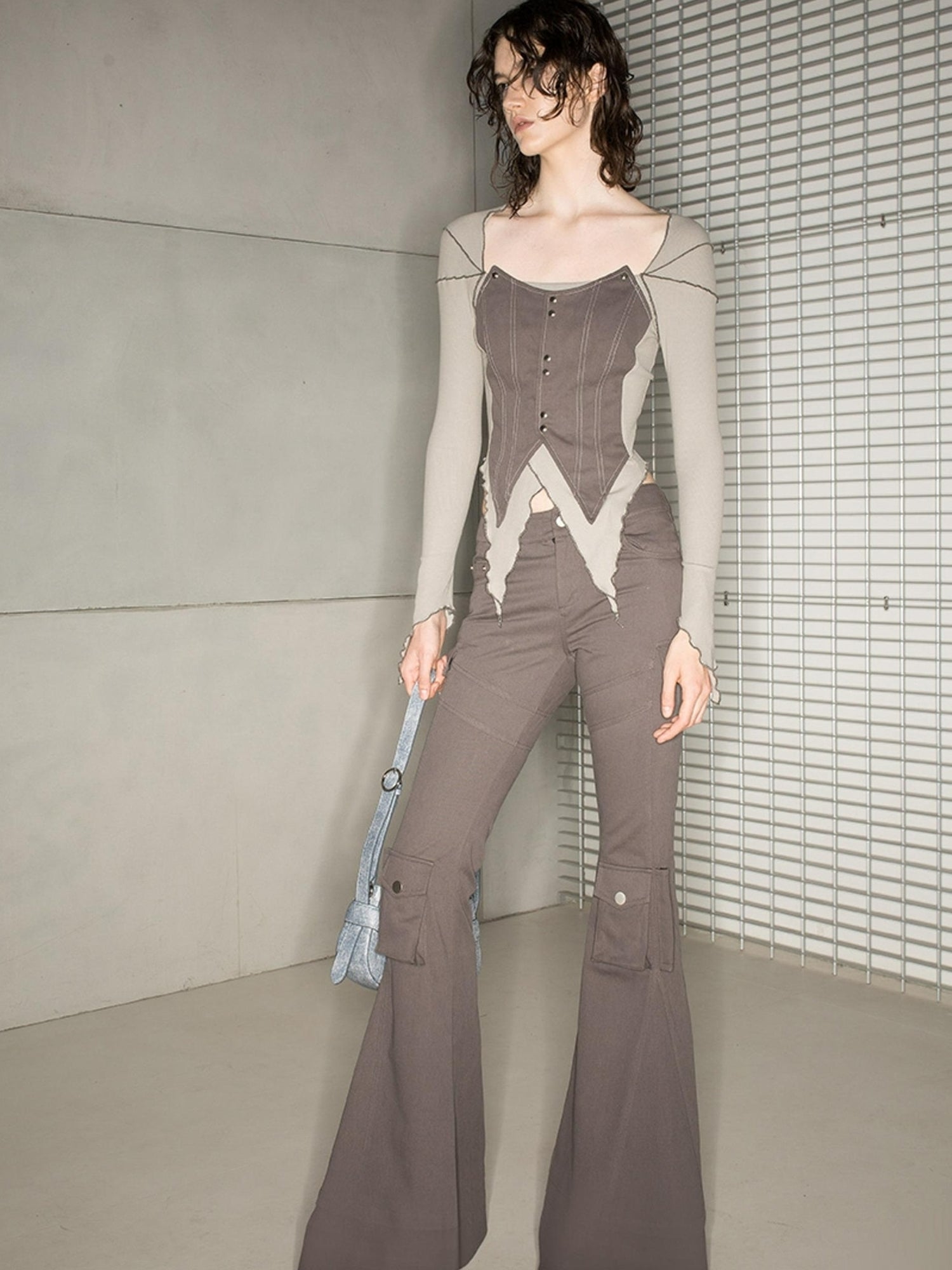 UpdateNN NORTH NODE Astrological Retro Workwear Flared Trousers 2023 Aw