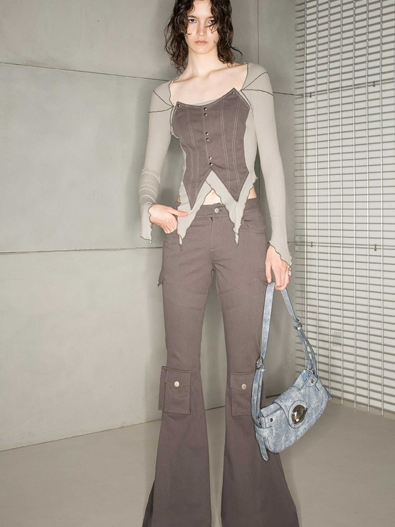 UpdateNN NORTH NODE Astrological Retro Workwear Flared Trousers 2023 Aw