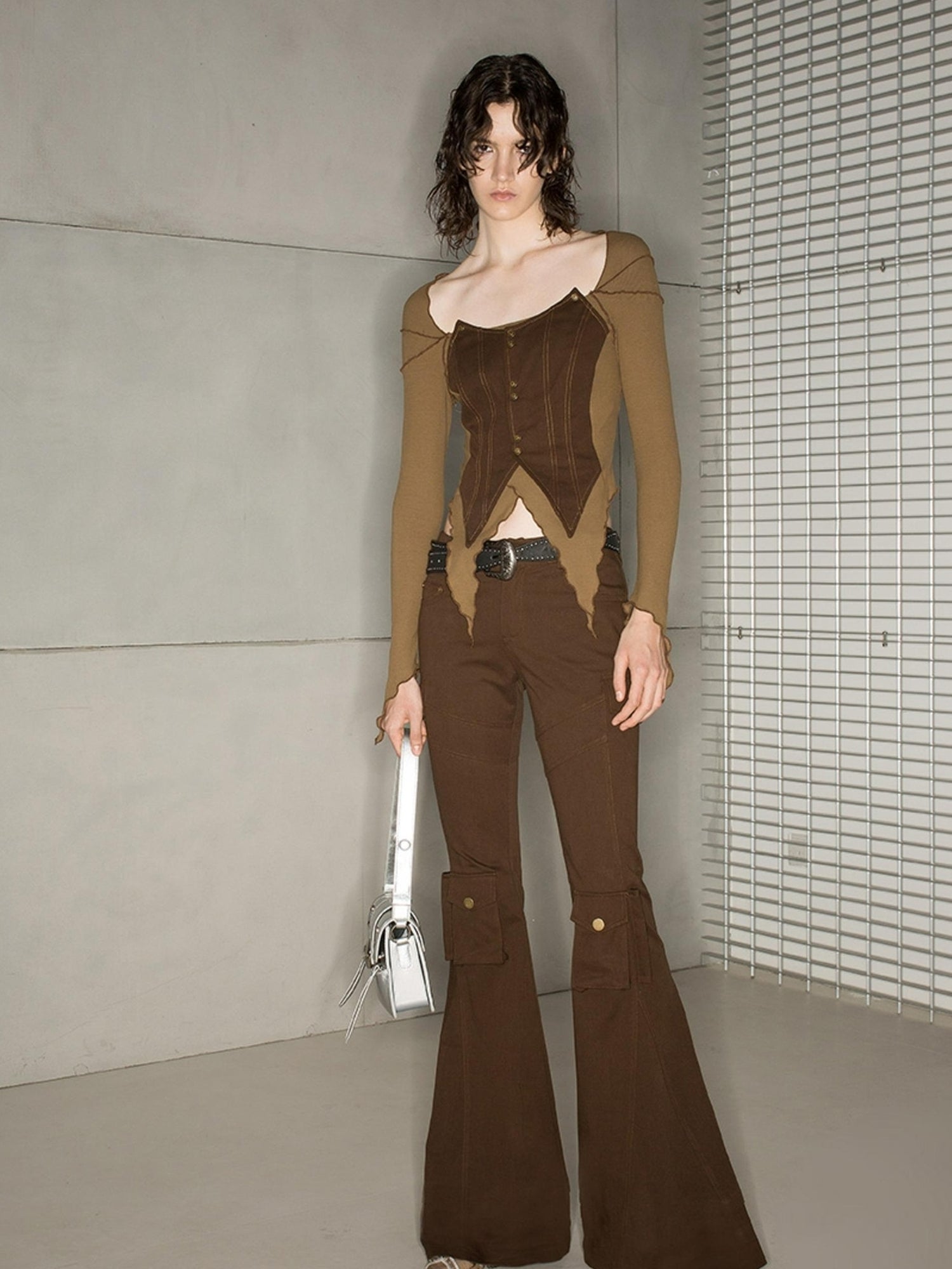 UpdateNN NORTH NODE Astrological Retro Workwear Flared Trousers 2023 Aw