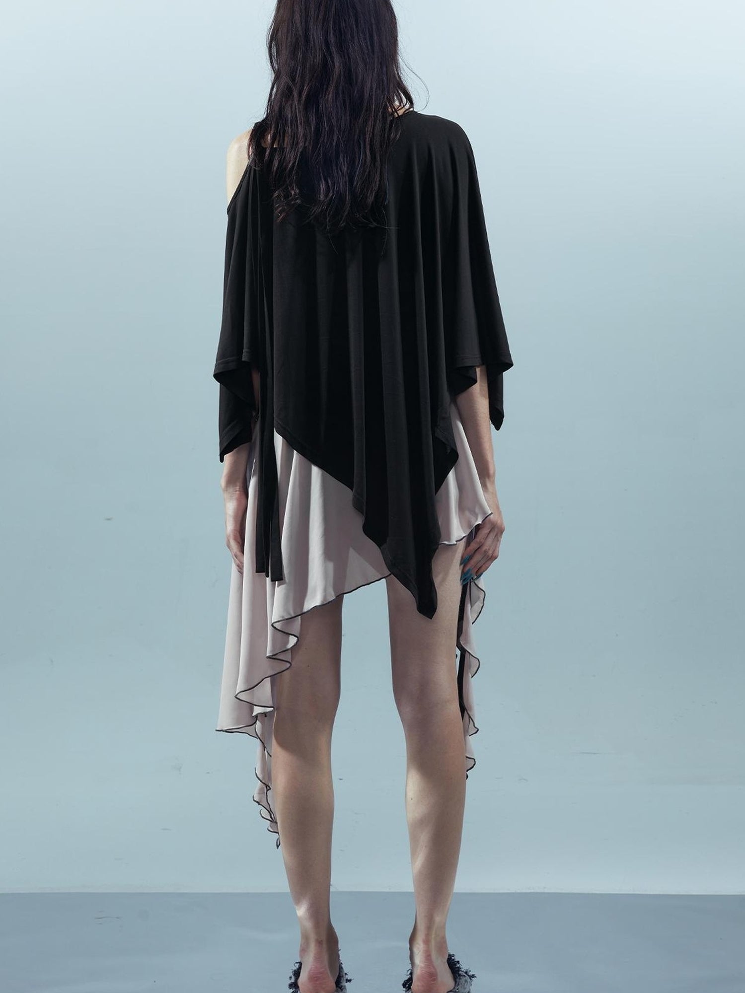 UpdateNN NORTH NODE Asymmetrical Ruffle One Shoulder Top