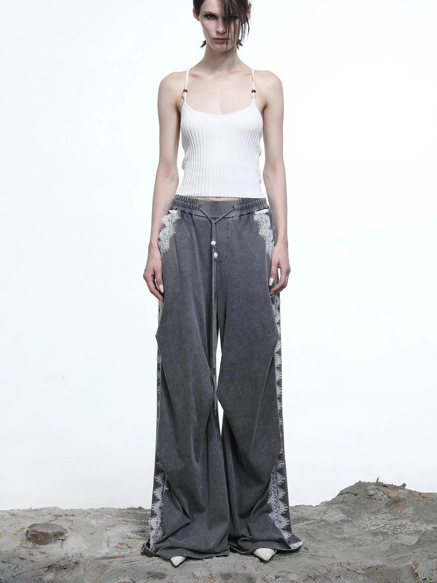 Crescent Moon Beaded Knit Halter Set