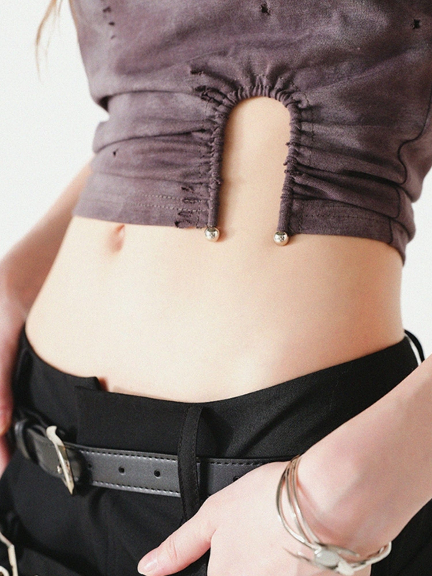 UpdateNN NORTH NODE Cropped High Waist Slim Fit Tee
