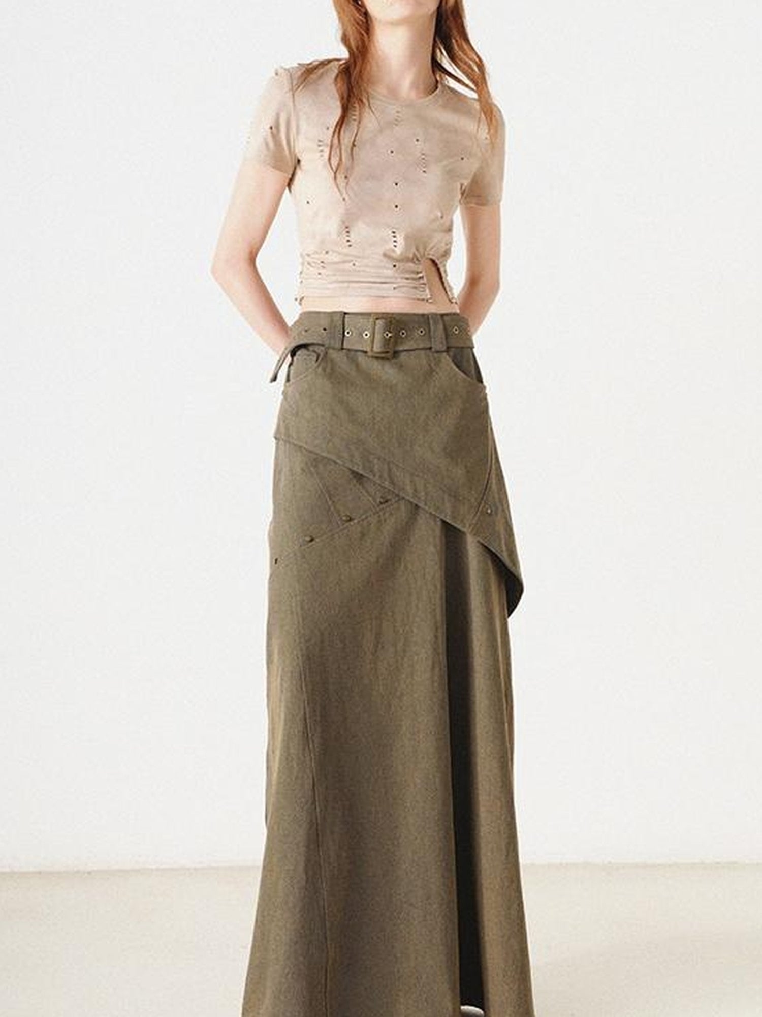 UpdateNN NORTH NODE Cropped High Waist Slim Fit Tee