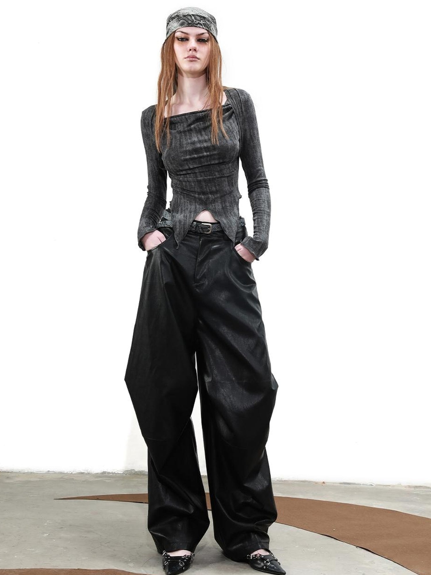UpdateNN NORTH NODE Detachable Cowl Butterfly Knit Tee