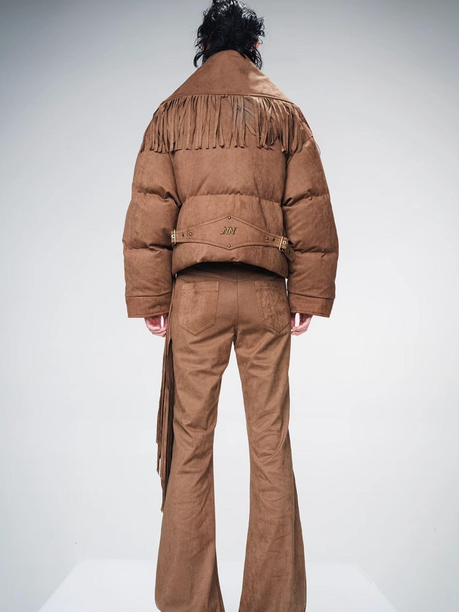 UpdateNN NORTH NODE Detachable Fringe Down Jacket With White Duck Feathers