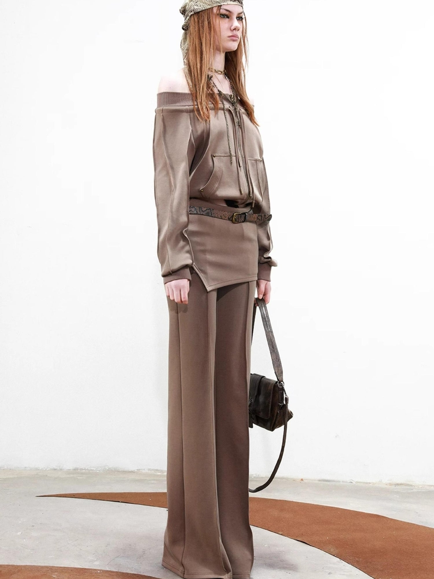 UpdateNN NORTH NODE Draped Layer Skirt Pants With Asymmetrical Apron