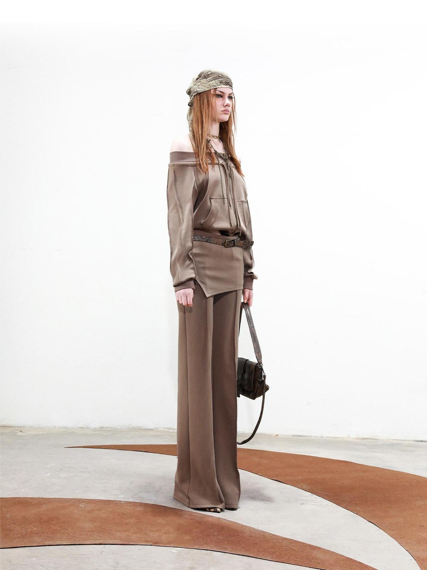 UpdateNN NORTH NODE Draped Layer Skirt Pants With Asymmetrical Apron