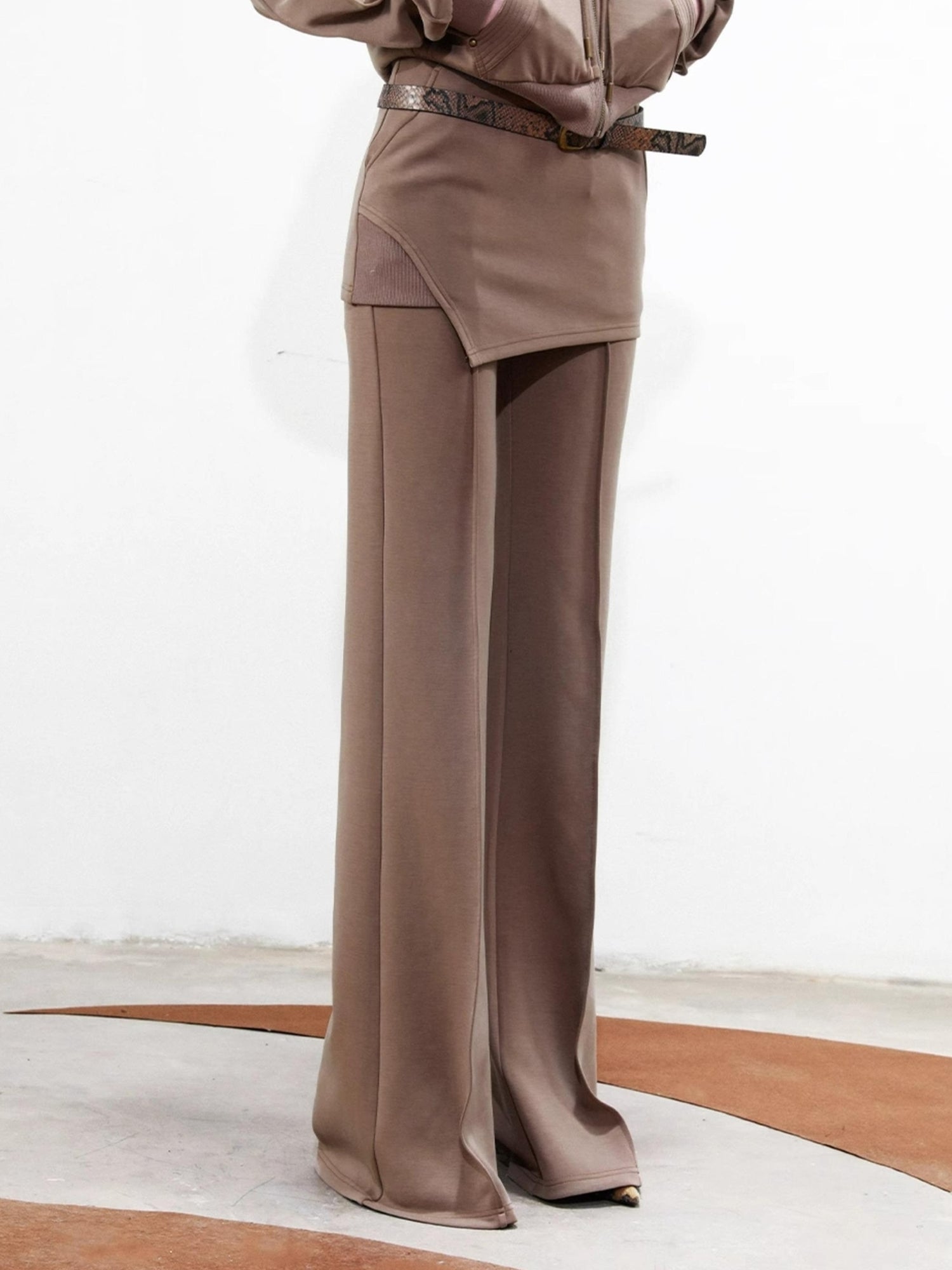 UpdateNN NORTH NODE Draped Layer Skirt Pants With Asymmetrical Apron