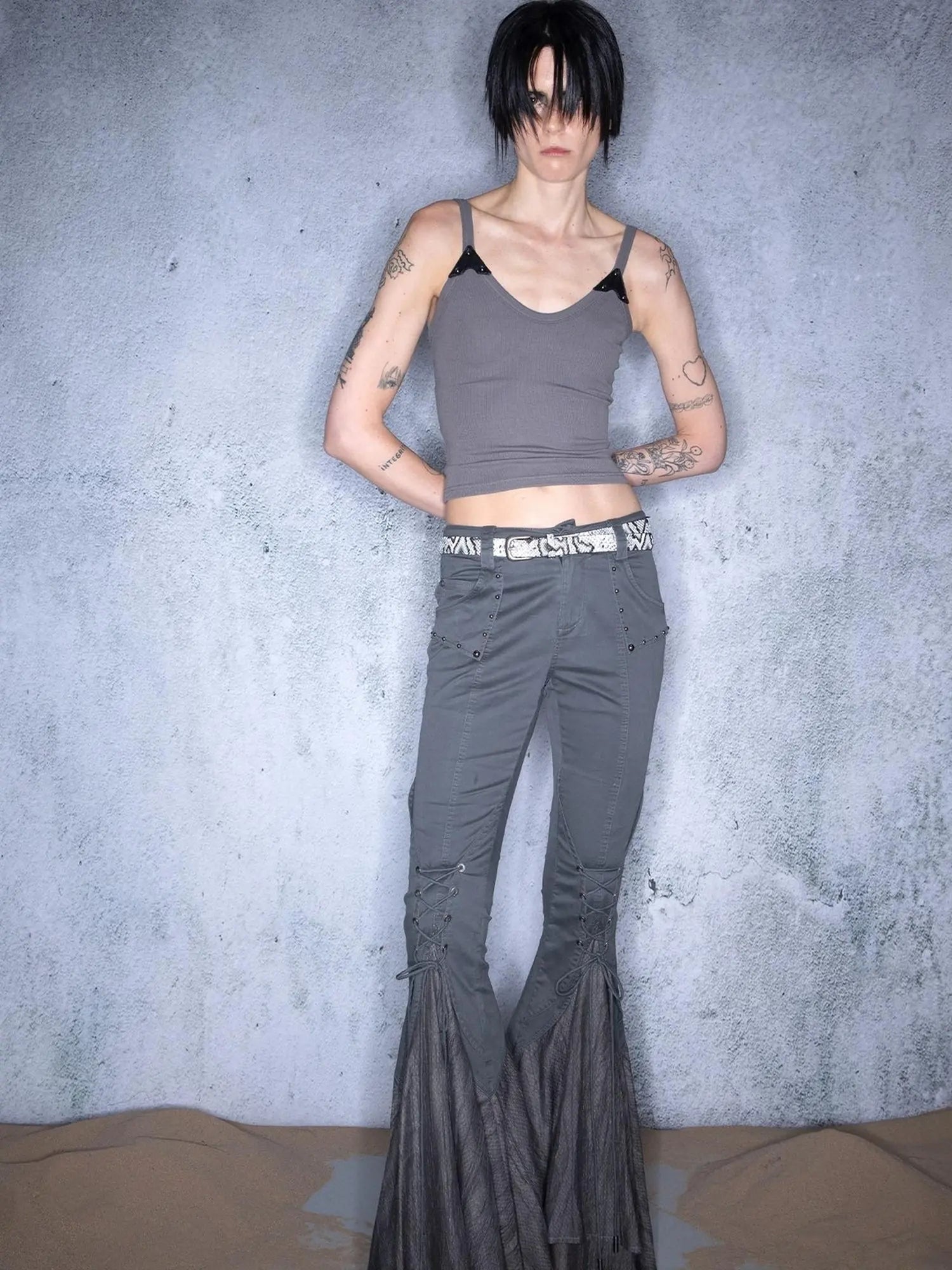 Ember Glow Dawn Multi Color Patchwork Slip Top