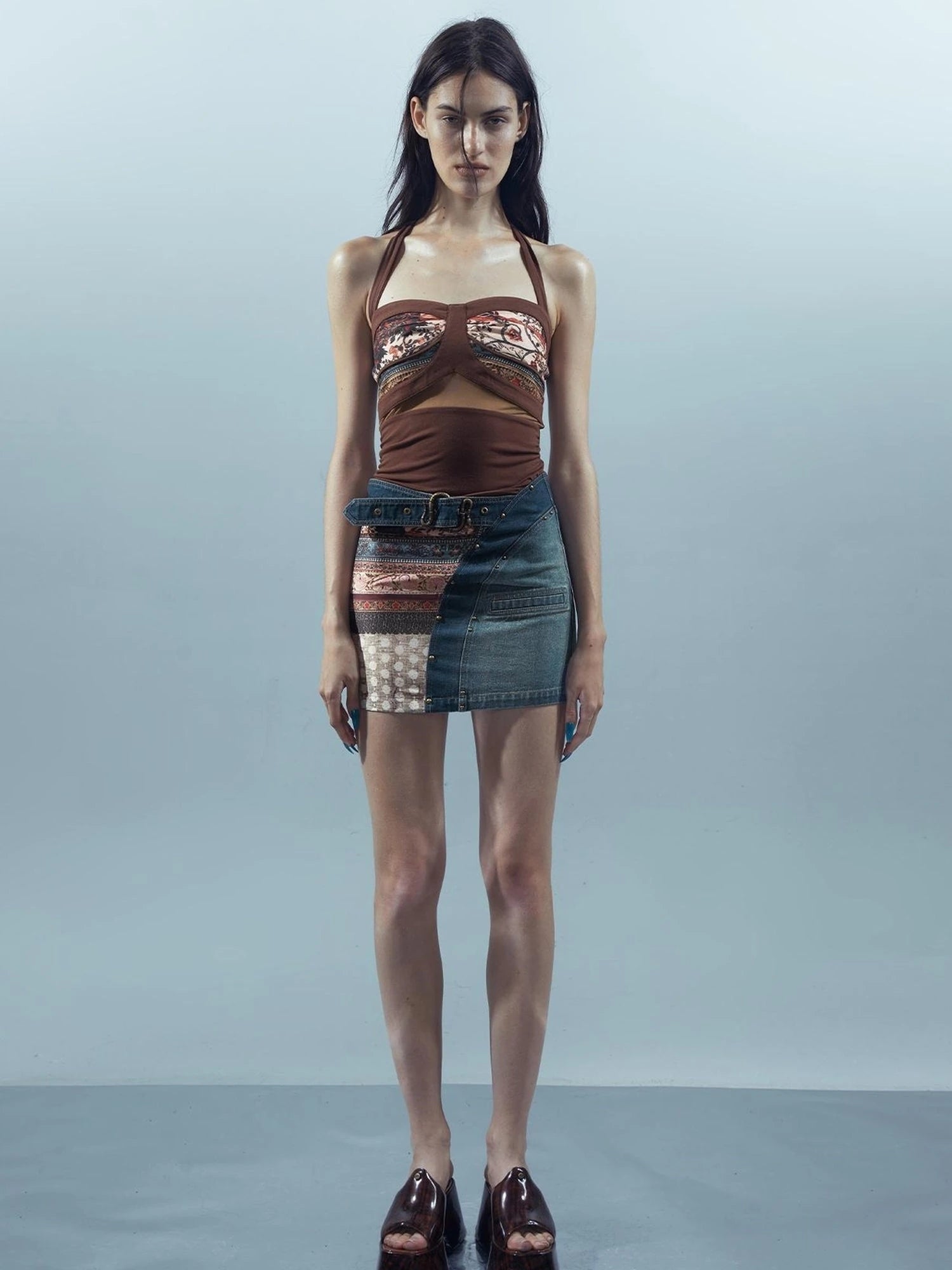 Ethereal Threads Illusion Neckline Gown