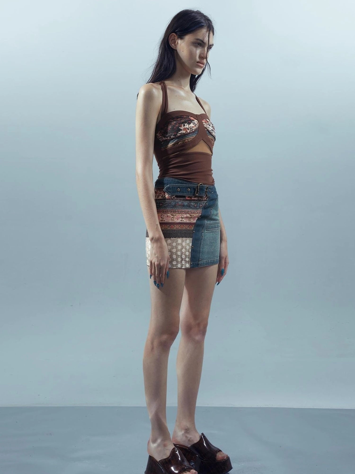 Ethereal Threads Illusion Neckline Gown